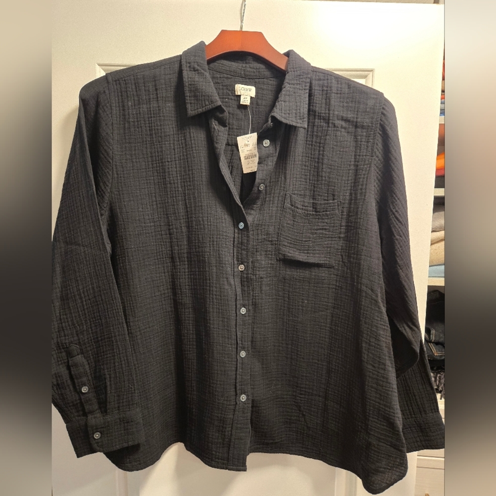 NWT J.Crew Double-gauze Button Up Shirt - Picture 2 of 7